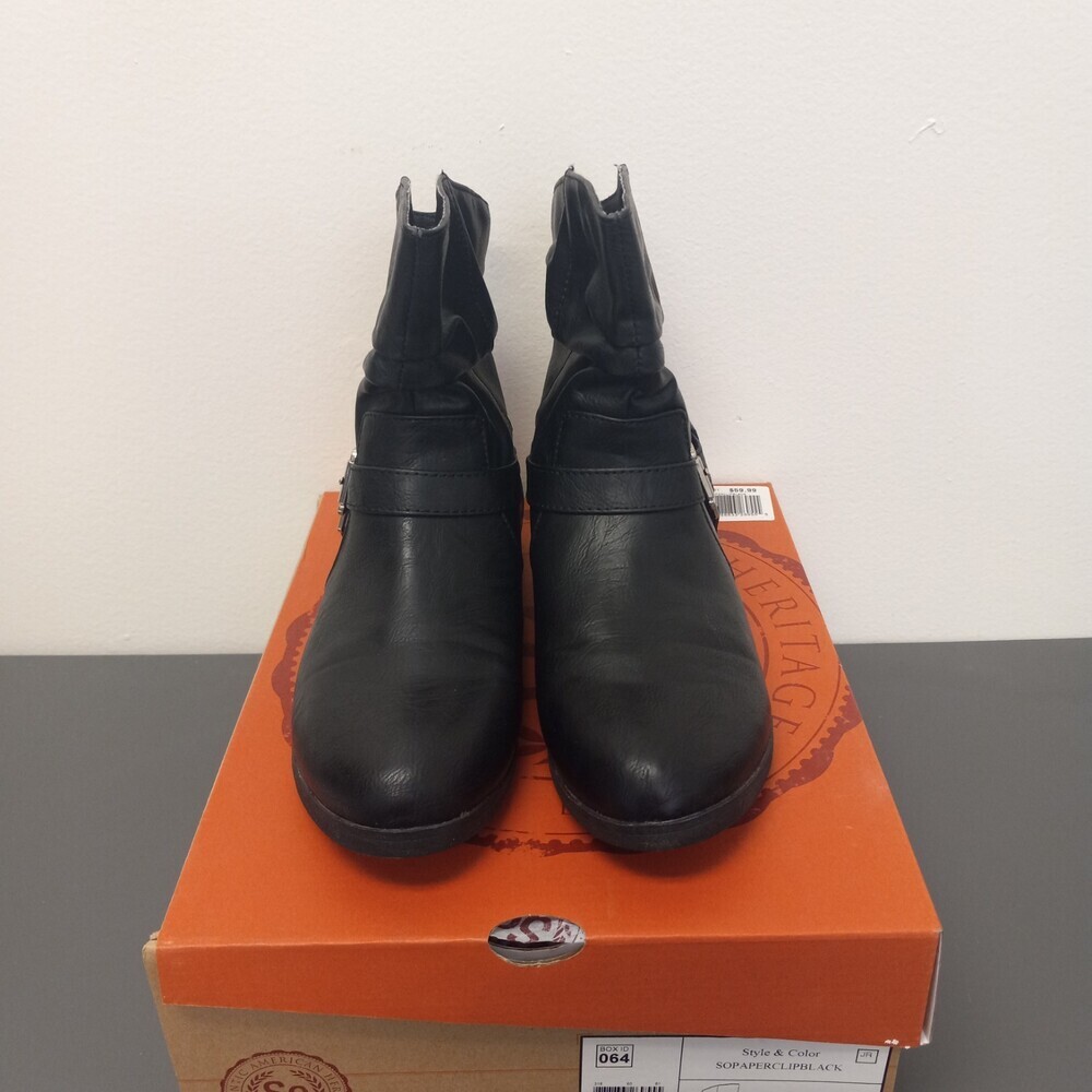 So Authentic American Heritage Black Ankle Boots 7.5 - Picture 2 of 9